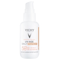 Fluid colorat SPF 50+ cu actiune impotriva foto-imbatranirii tenului, nuanta deschisa-medie Vichy CAPITAL SOLEIL UV AGE, 40 ml