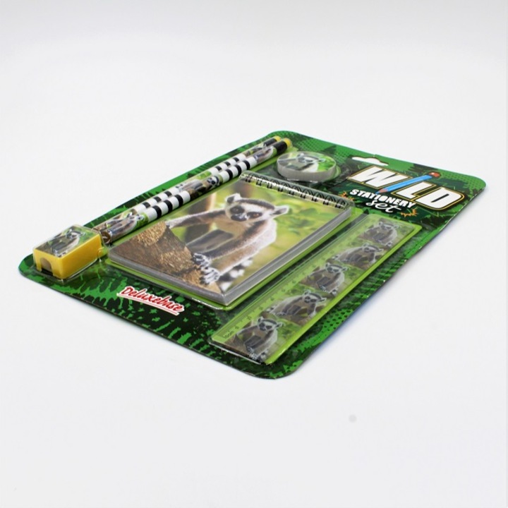 Set 6 rechizite Wild stationery Suricata, multicolor