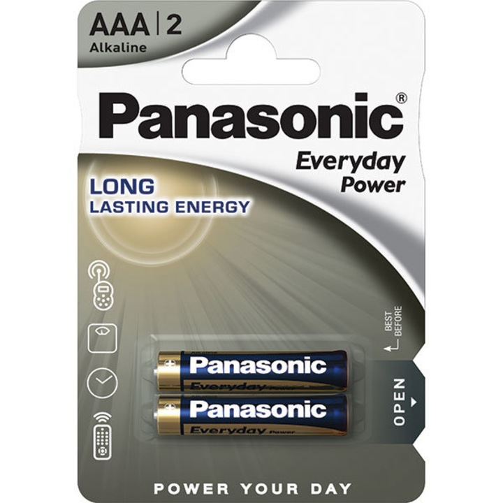 Baterii Panasonic Everyday Power LR03 / AAA, 2 buc