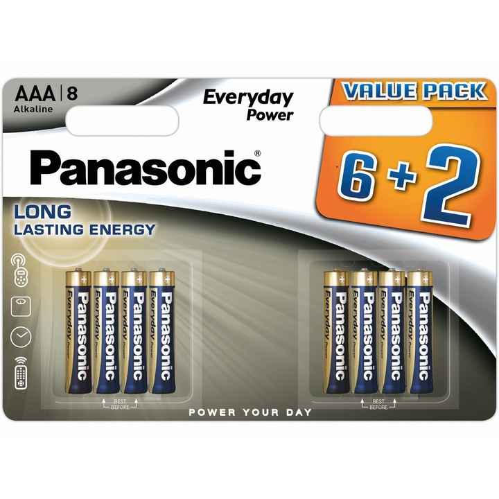 Panasonic Everyday Power LR03 / AAA elem, 8 db