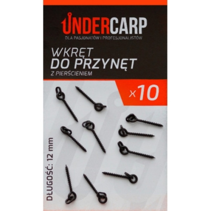 Set 10 accesorii de fixare a momelii, Undercarp, 12 mm, Negru