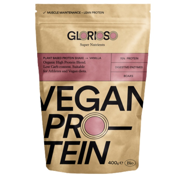 Pudra Proteica , Detox, Glorioso Super Nutrients, Vegana, fara Gluten si Lactoza, 400 g