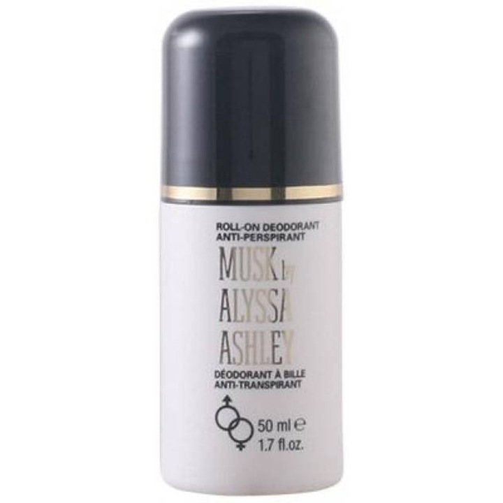Deodorant antiperspirant roll-on ALYSSA ASHLEY unisex, Musk, 50 ml