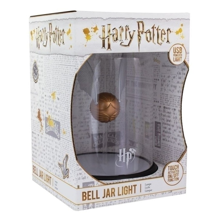 Hotoaica aurie Harry Potter, Snitch Golden Light, 20 cm