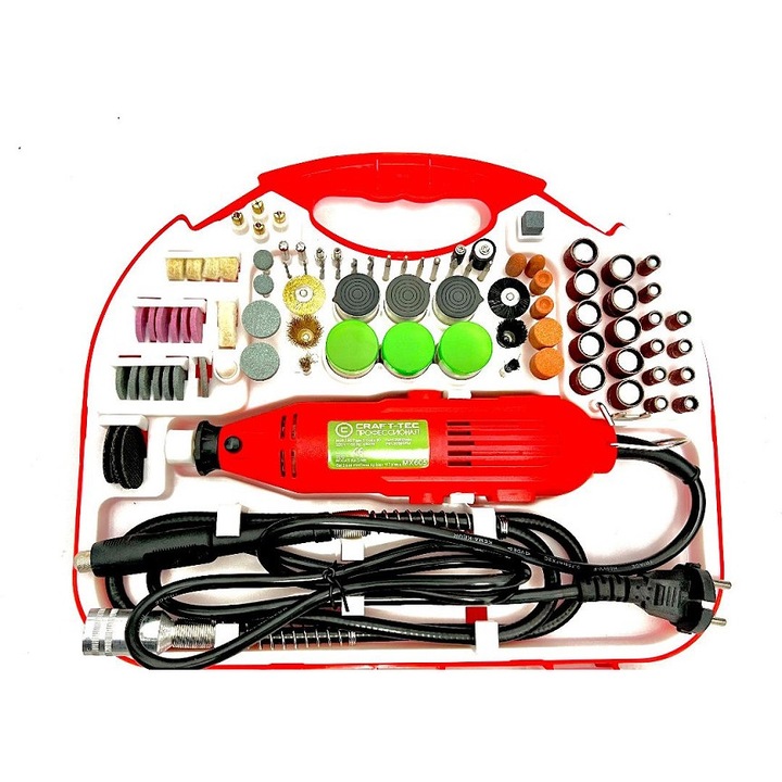 Craft-Tec MX605 gravírozógép, 117 Tartozékok 500 W, 12000 RPM, sebességszabályozó