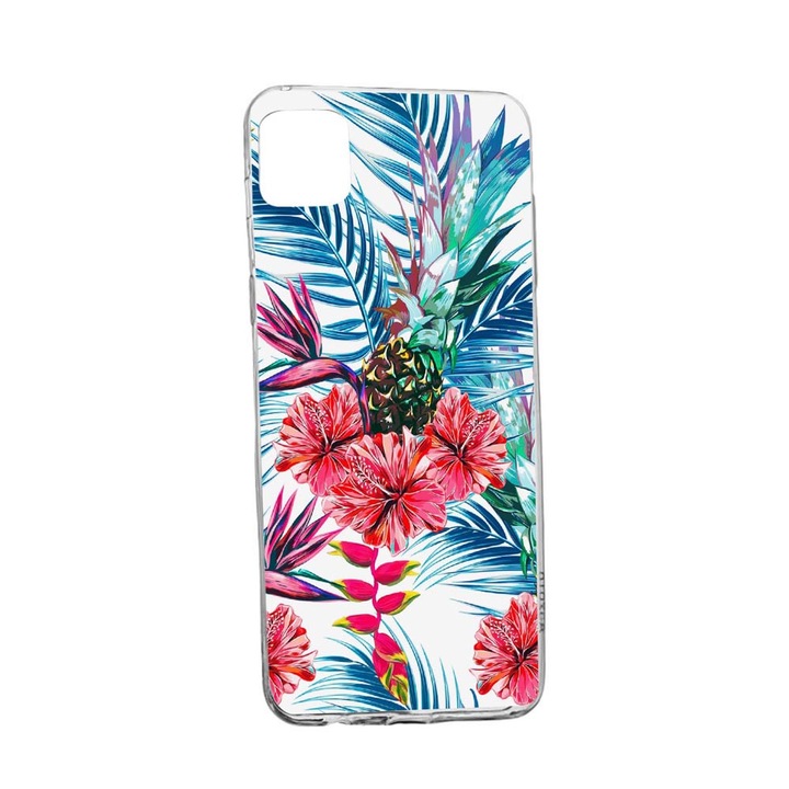 Силиконов калъф, съвместим с Xiaomi 11 Lite 5G NE, тропически, ананас, износоустойчивост, TR 221