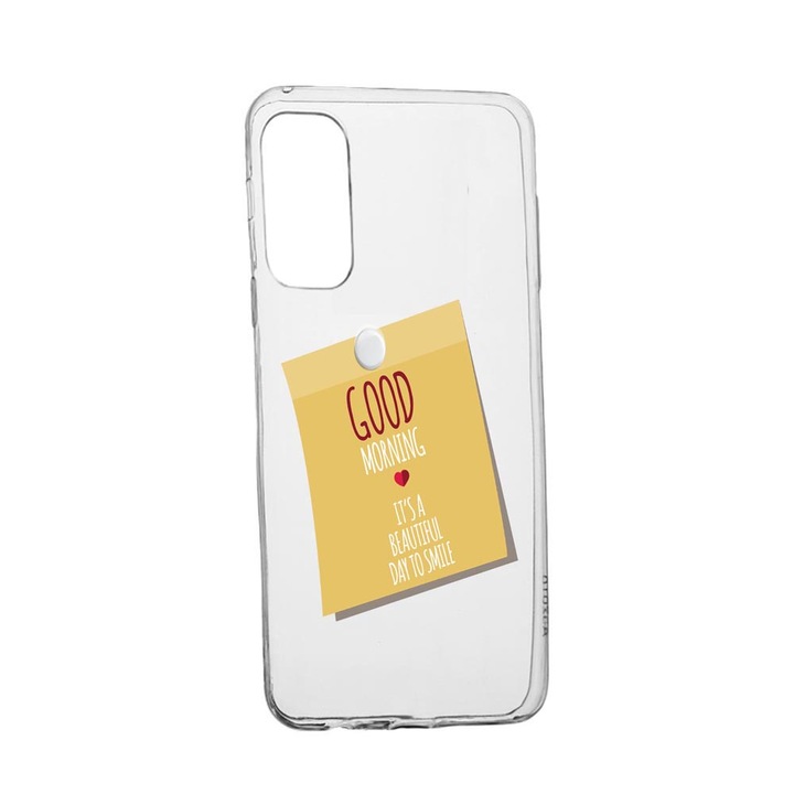 Силиконов калъф Unique за Vivo Y11S, Good Morning Sticker, Transparent TR 48