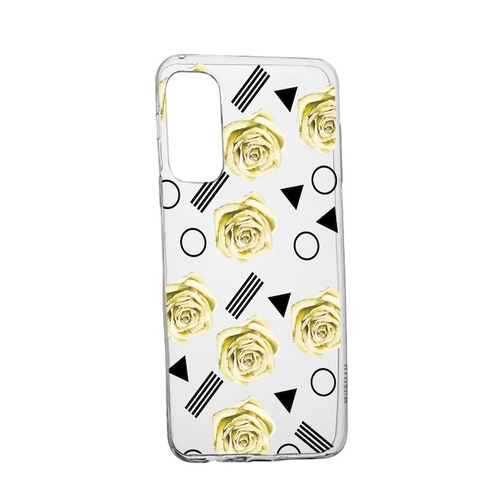 Силиконов калъф, съвместим с Samsung Galaxy S22 Ultra, Yellow Rose, износоустойчивост, TR 137
