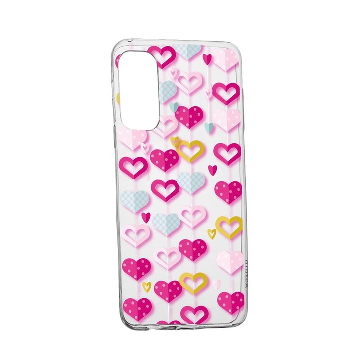 Силиконов калъф Unique за Vivo X60 Pro, Lovely Hearts, Transparent TR 185