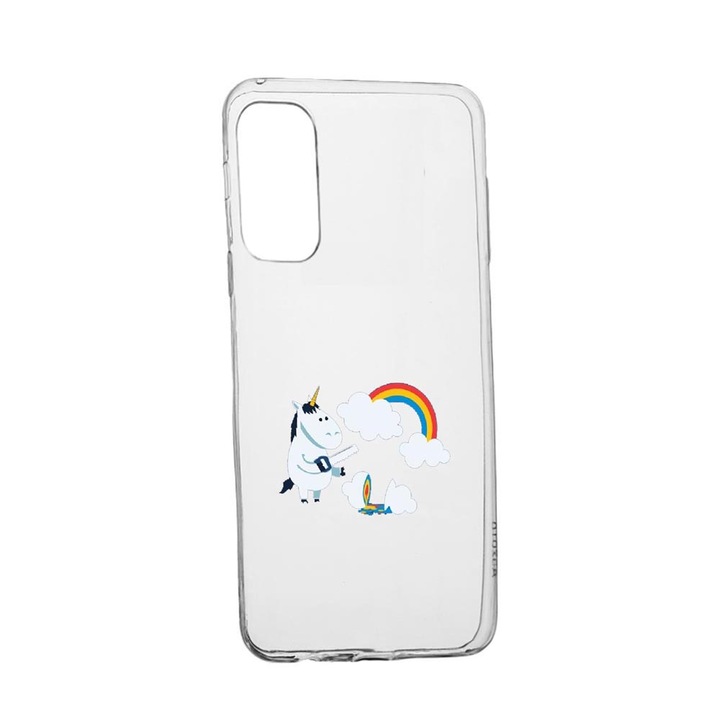Силиконов калъф Unique за Vivo X60 Pro, Unicorn Rainbow, Transparent TR 527