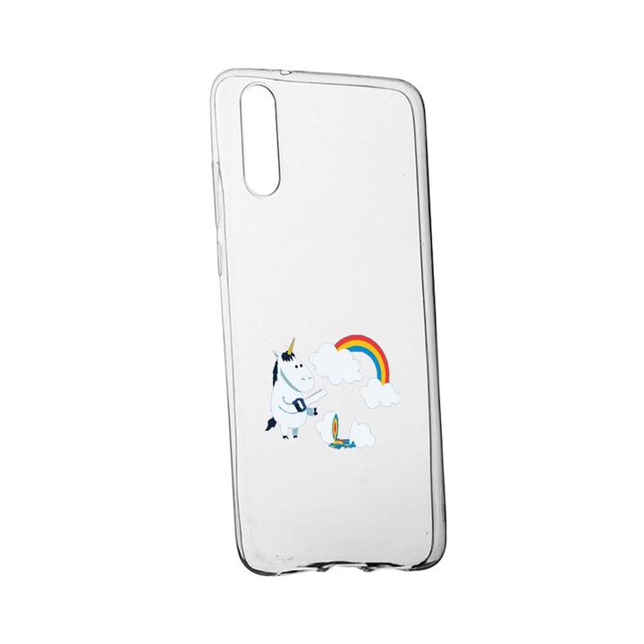 Силиконов калъф, съвместим с OnePlus Nord CE 5G, Unicorn Rainbow, устойчивост на износване, TR 527