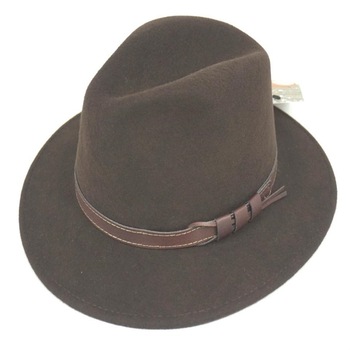 Palarie Italian Lodenhut, din lana 100%, pliabila si impermeabila, cu banda din piele ecologica, Maro Palarie Italian Lodenhut, din lana 100%, pliabila si impermeabila, cu banda din piele ecologica, Maro