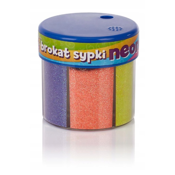 Glitter rajzok díszítésére, 6 szín, 50 g, Multicolor