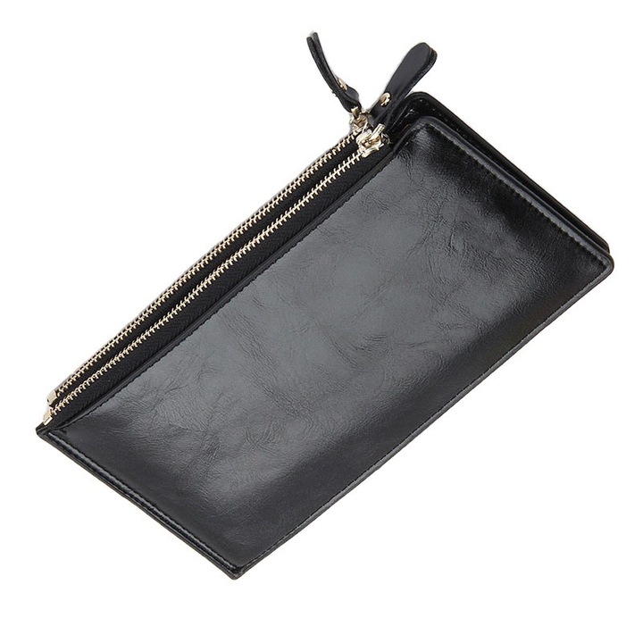 Portofel dama, AVAMSI, ZX-K830-1, Negru, 19x11x2 cm