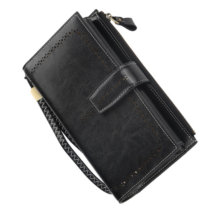 Portofel dama, AVAMSI, ZX-N1629-1, Negru, 20x12x2.5 cm