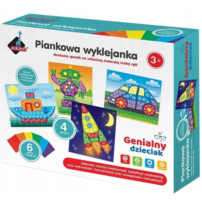 Postal code statistics Addicted Joc educativ tip mozaic pentru copii, Spuma, +3 ani, 21.5x18x5.5 cm,  Multicolor - eMAG.ro