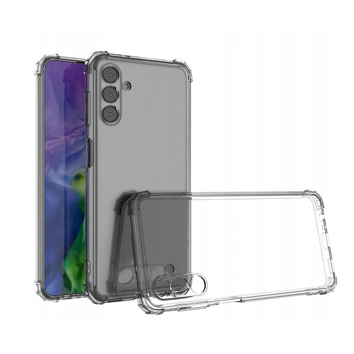 Samsung Galaxy A13 5G / A04s szilikon tok, hátlaptok, telefon tok, erősített sarkokkal, átlátszó, Anti Shock, 1,5mm