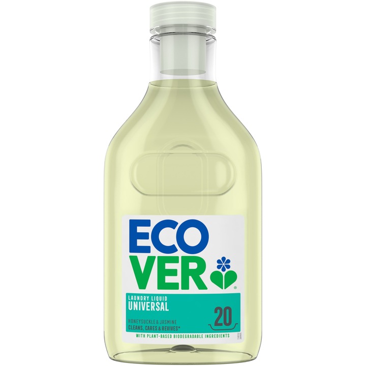 Течен перилен препарат Ecover Universal ECO Plants, 20 пранета, Жасмин, 1л