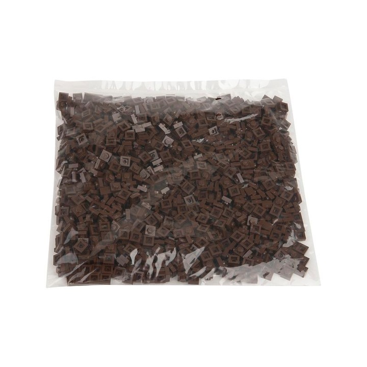 Set 1000 piese de constructie Q-Bricks, 1X1, Maro inchis