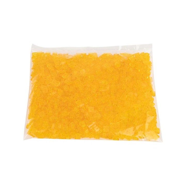 Set 1000 piese de constructie Q-Bricks, 1X1, Galben transparent