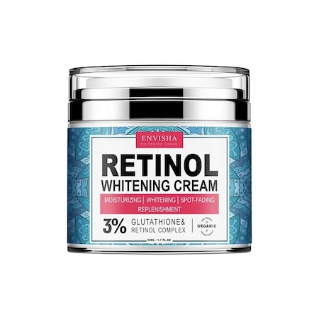 Crema de fata pentru albire Envisha Retinol & Glutation Complex 3%, 100% organic, 50 ml