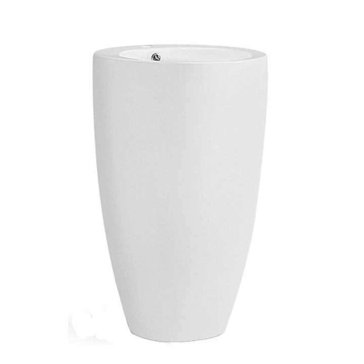 Lavoar stativ Marco, Alb, 50x50x82 cm, montaj pe podea, ceramica sanitara