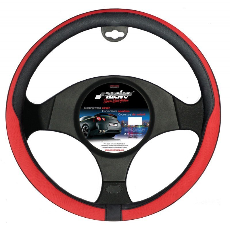 Husa volan universala, marca Simoni Racing, model Tidy red