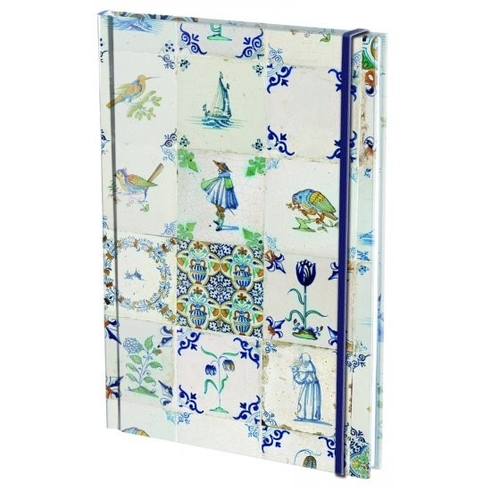 Agenda nedatata cu coperti tari si elastic A5 Dutch Tiles, Boijmans van Beuningen