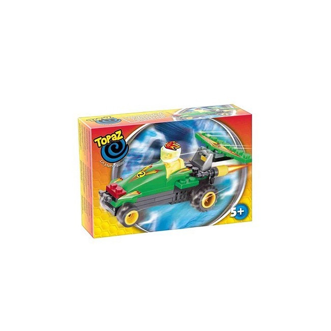 Set de construit Masina de curse verde 40 piese