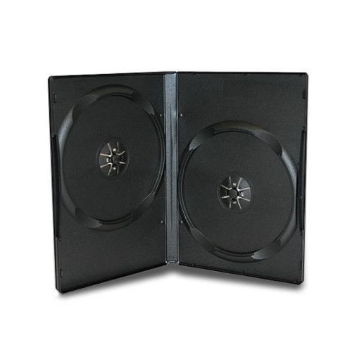 Carcasa personalizabila pentru 2 CD/DVD/BLU RAY, 14 mm, neagra