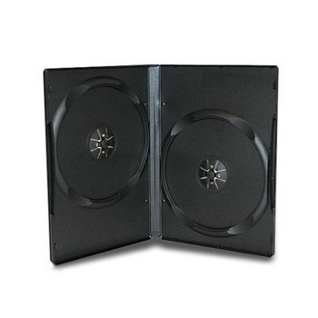 Carcasa personalizabila pentru 2 CD/DVD/BLU RAY, 14 mm, neagra Carcasa personalizabila pentru 2 CD/DVD/BLU RAY, 14 mm, neagra
