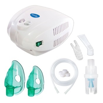 Aparat aerosoli Sanity Alergia Stop, dimensiune particule 3 µm, nebulizator cu compresor, pentru adulti si copii Aparat aerosoli Sanity Alergia Stop, dimensiune particule 3 µm, nebulizator cu compresor, pentru adulti si copii