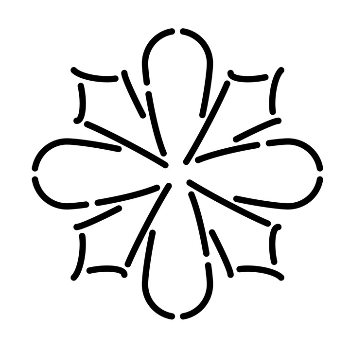 Sablon decorativ Squares13, A4, reutilizabil, plastic