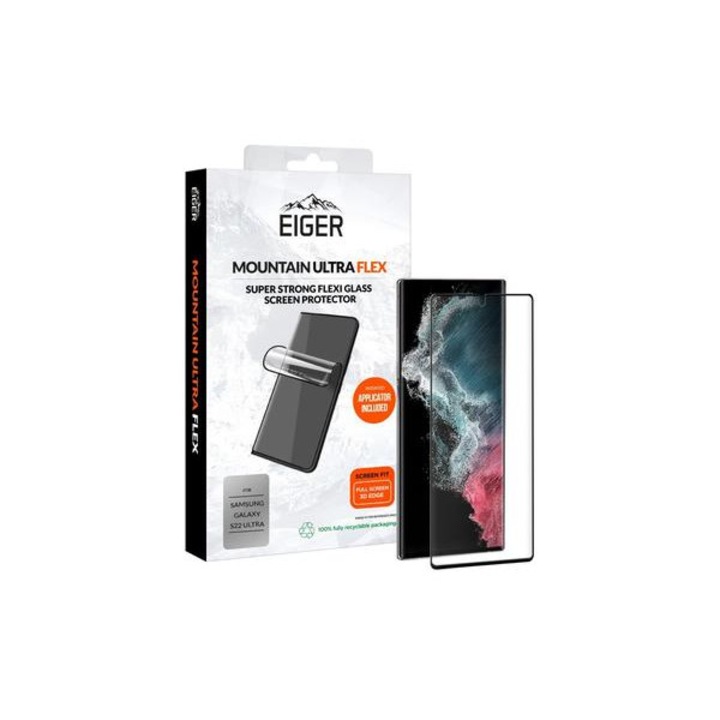 Folie Eiger Mountain Ultraflex 3D compatibila cu Samsung Galaxy S22 Ultra, Clear