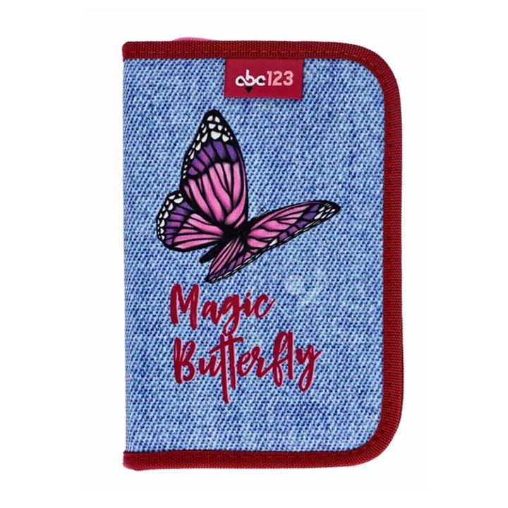 Несесер с пособия с един цип ABC123 Butterfly 21, 20 х 14 х 4 см