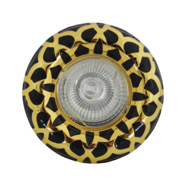 Halogén hold Lightex HL2224G/BL, MR16, GX5.3, alumínium, f60mm, arany és fekete