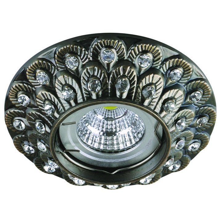 Halogén hold Lightex HL817GAB, MR16, GX5.3, alumínium, φ60mm, antik zöld