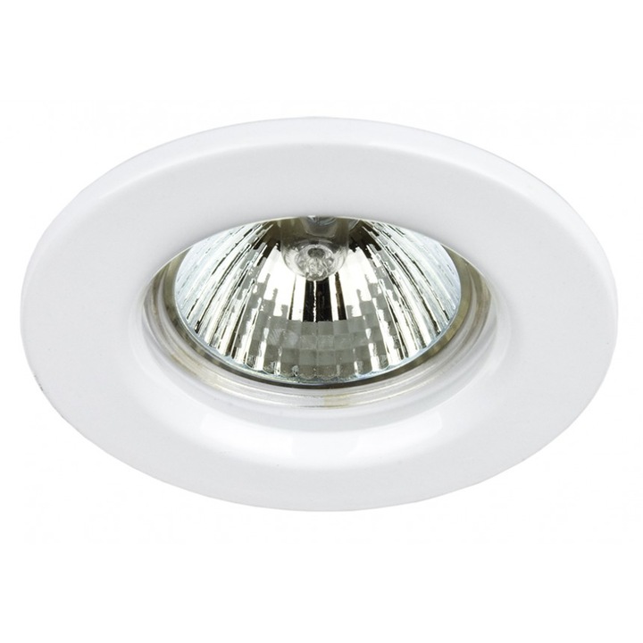 Халогенна луна Lightex RLHL3001W, MR16, GX5.3, Aлуминиева, ф81mm, Бял