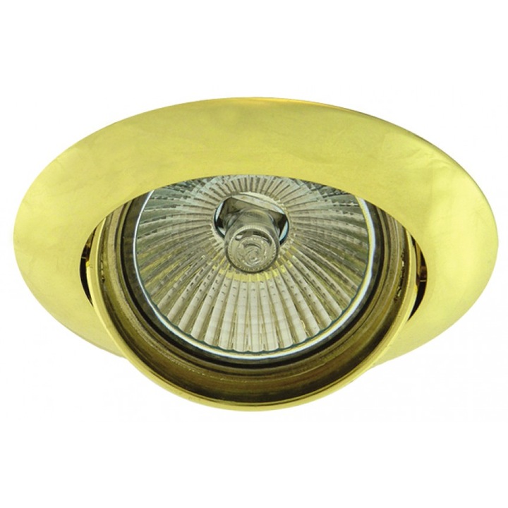 Halogén mozgatható hold Lightex HL202G, MR16, GX5.3, f84mm, Arany