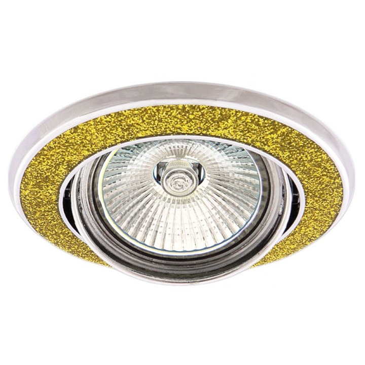 Halogén mozgatható spotlámpa Lightex HL4601SS, MR16, GX5.3, φ85mm, sárga