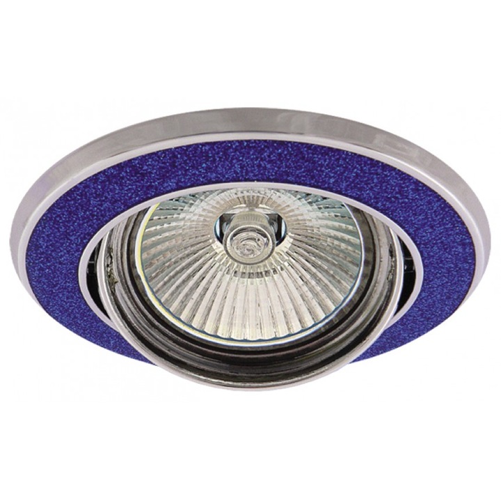 Halogén mozgatható spotlámpa Lightex HL4604SB, MR16, GX5.3, f85mm, kék