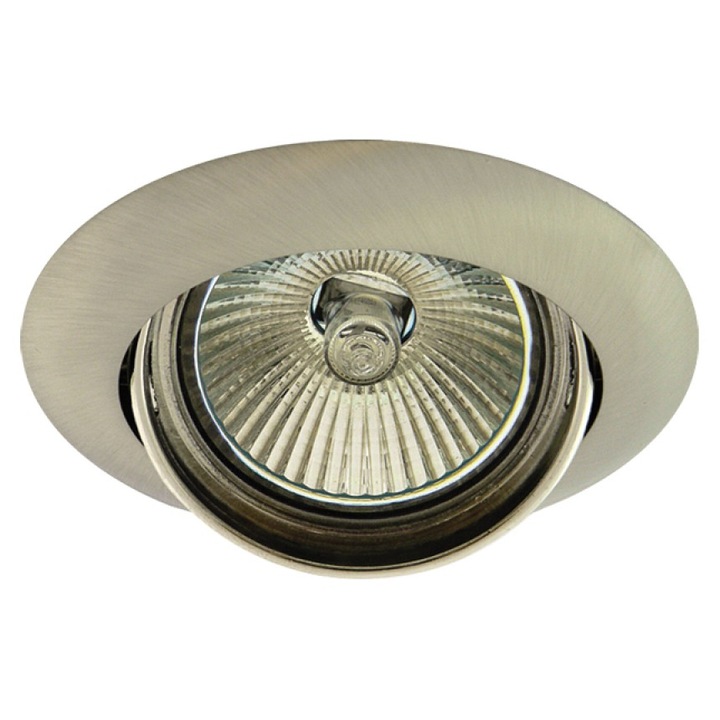 Lightex HL203SN halogén mozgó spotlámpa, MR16, GX5.3, 84x84mm, szálcsiszolt nikkel