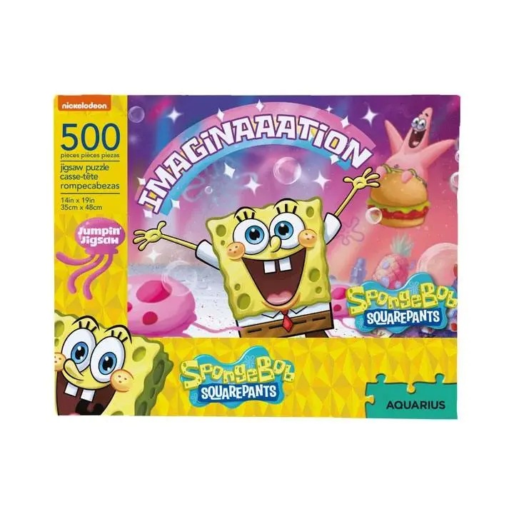 Puzzle, Spongya Bob, 500 darab, rózsaszín/sárga
