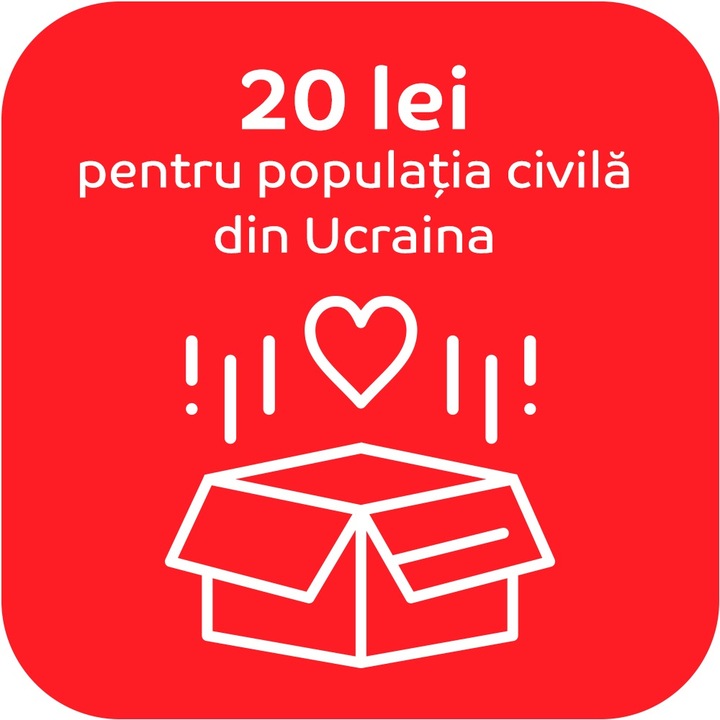 Donație 20 lei. Ajutor umanitar pentru Ucraina, prin Crucea Roșie Română
