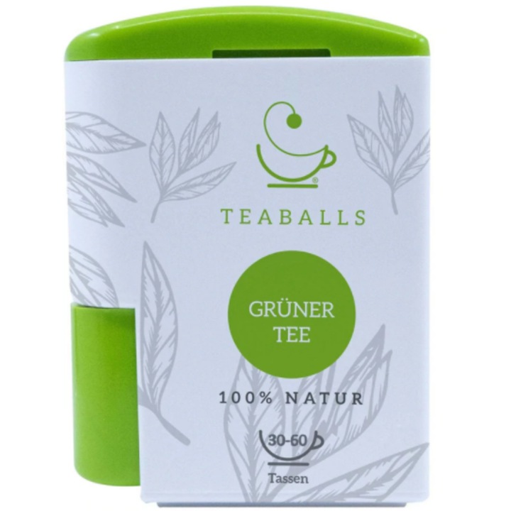 Ceai verde granulat instant Teaballs, Minze Spender, cu dispenser