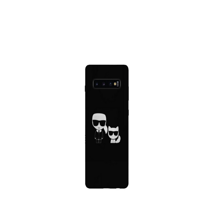 Samsung Galaxy S10 Plus kompatibilis, Karl Lagerfeld Cat, többszínű, Paramount tok