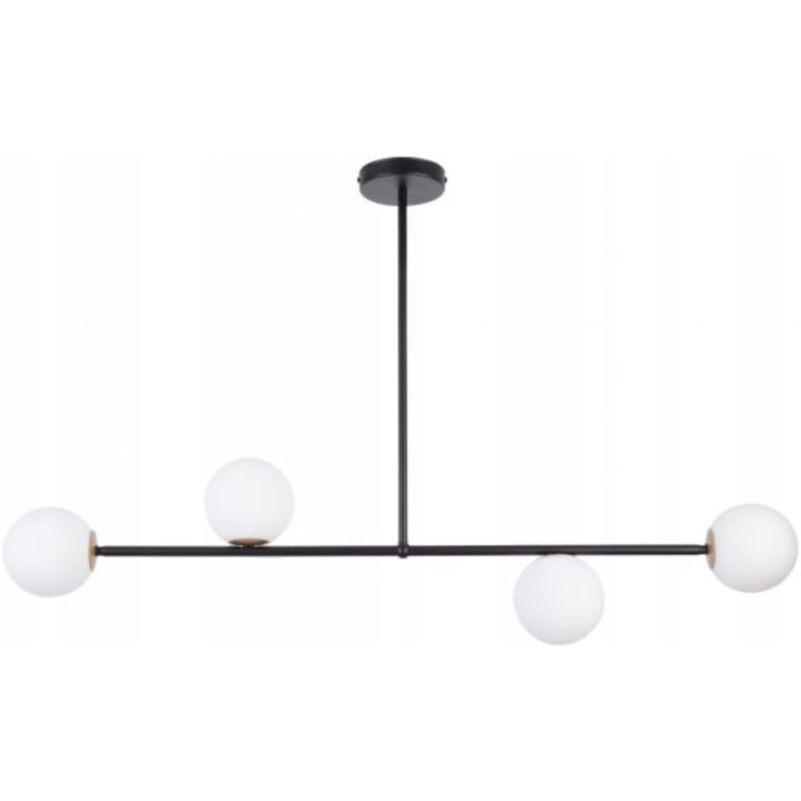 Gama Полилей с 4 източника на светлина, Sigma, стомана, черно/бяло, G9, 68x104 см