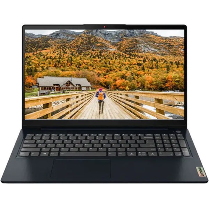 Laptop LENOVO IdeaPad 3 15ALC6, AMD Ryzen 7 5700U, 15.6" Full HD, 8 nuclee, 8GB, SSD 512GB, AMD Radeon Graphics, Free Dos, Abyss Blue