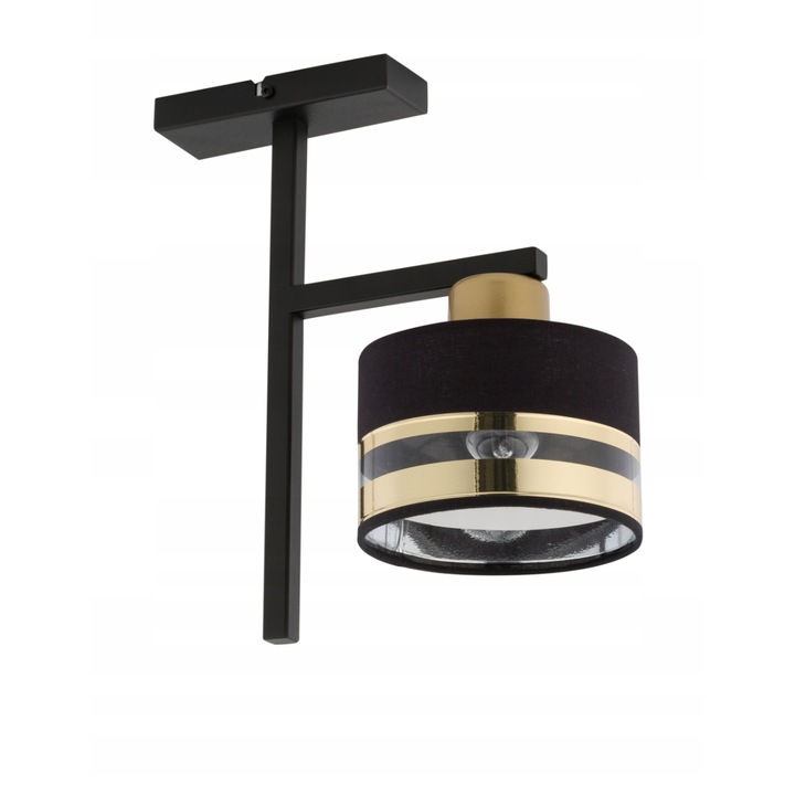 Sigma 1 fényforrással, Lustra Pro, acél, fekete/arany, E27, 32x28 cm