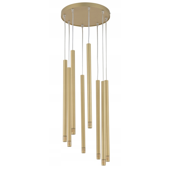 Sopel Лазерен полилей с 8 източника на светлина, Sigma, Steel, Gold, G9, 100x30 см